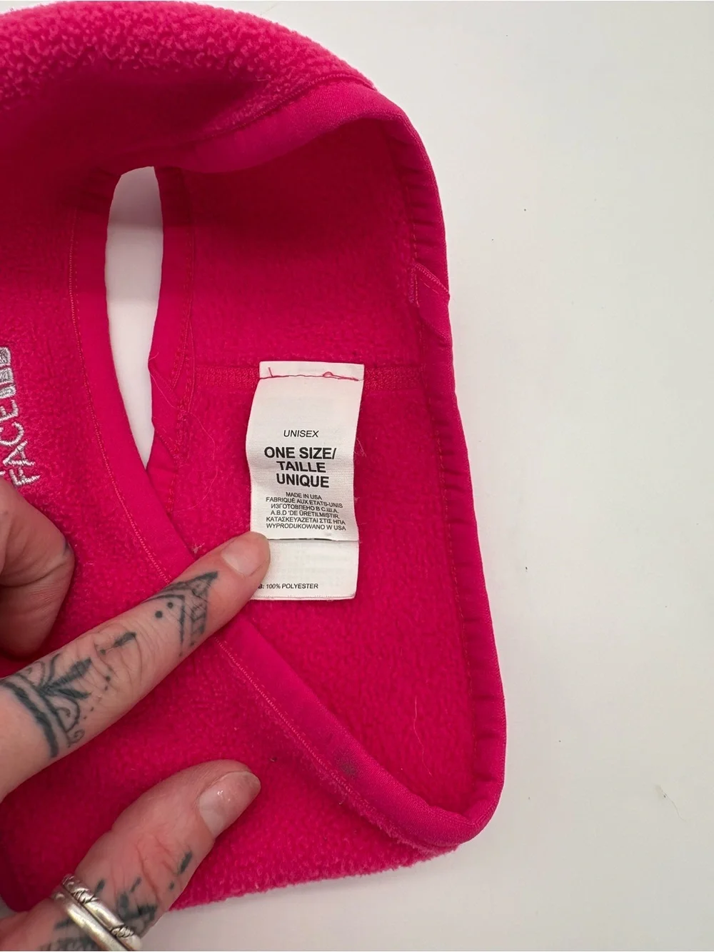 Pink North Face Head Warmer